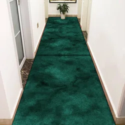 Green Long Corridor Carpets Abstract Decoration Hall Runner Carpet Party Hallway Aisle Floor Mat Anti-slip Room Sofa Bedside Rug