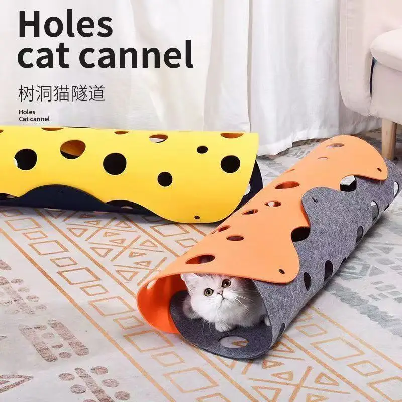 99 Formen Spleißen Katzentunnel Filz Pom Nest Verformbares Kätzchenspielzeug Zusammenklappbares Rohrhaus DIY Interaktives Haustier Pusskatze Betten Matten – Detail 29