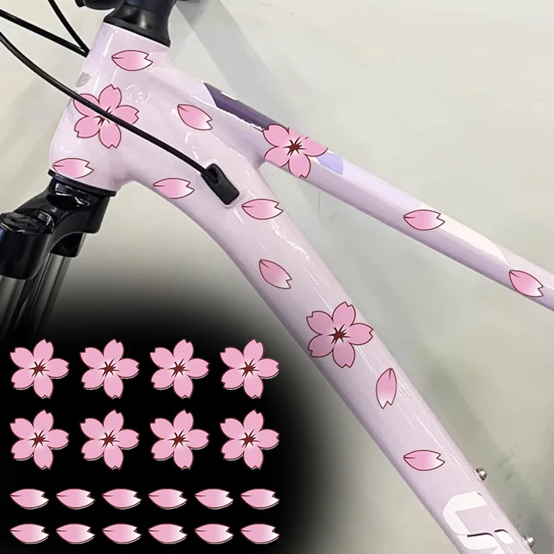 AliExpress NONE Bicycle Motorcycle Car Cherry Blossom Sticker Body Life Decoration Waterproof Scratch Cover Scratch Sticker Creative Life DIY