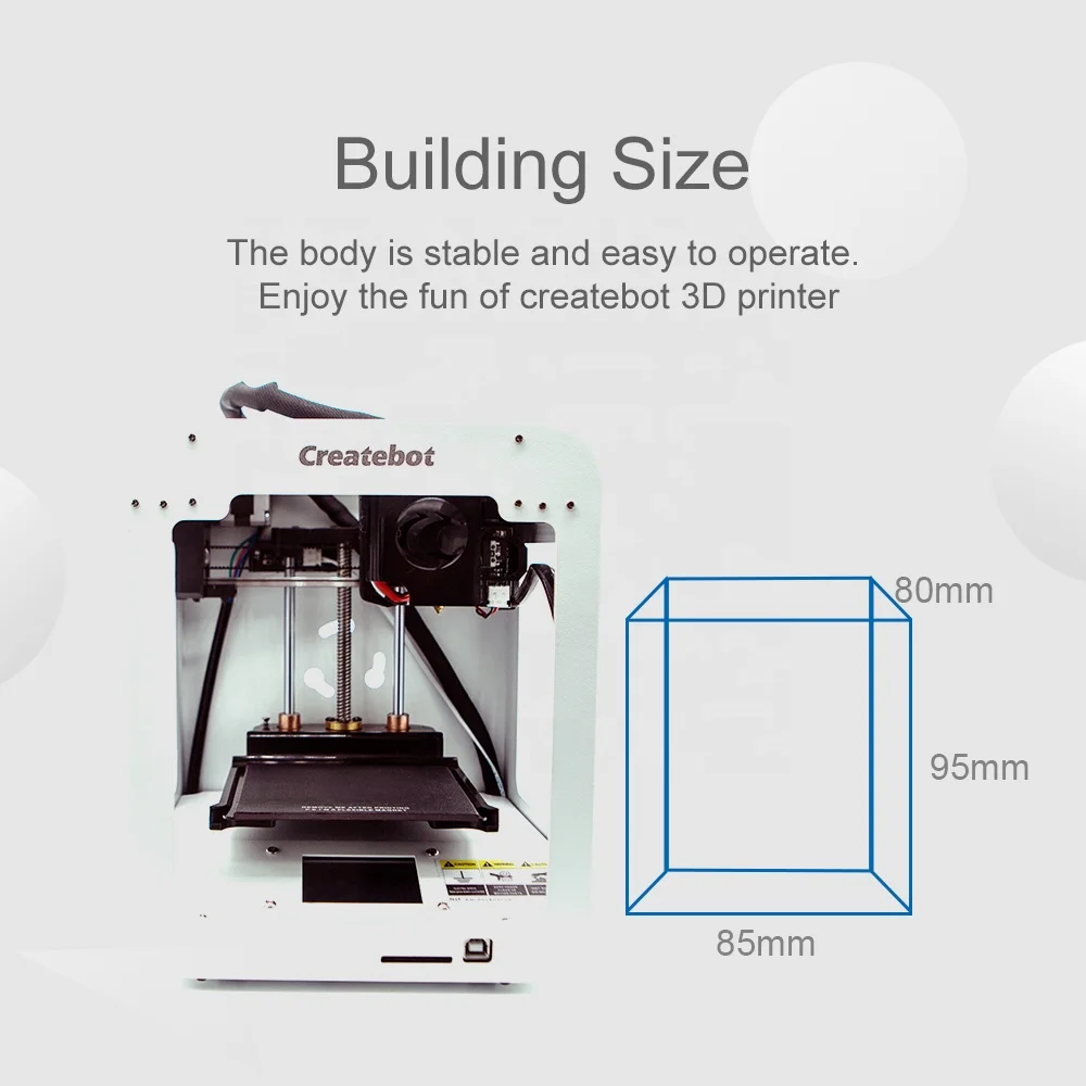 New Design imprimante 3d printing machine Createbot FDM desktop 3d printer