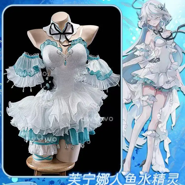 

Genshin Impact Fengdan Shuishen cosplay Funina Fu Carlos Mermaid Water Spirit Dress