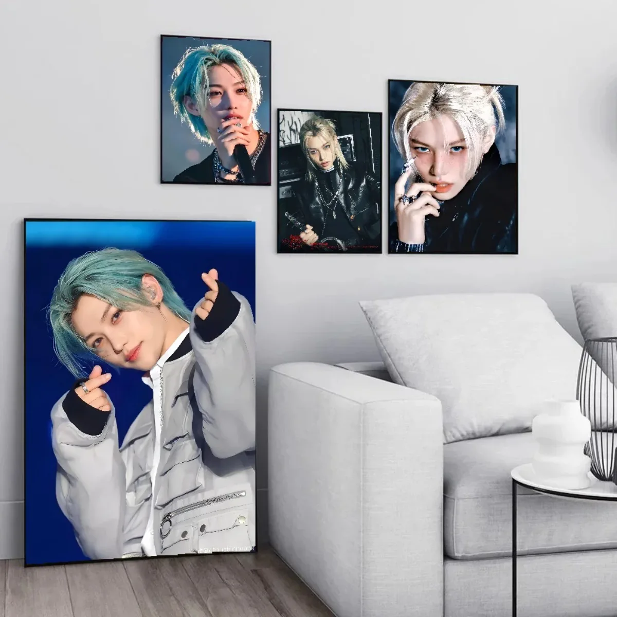 Felix Stray Kids Kpop Poster Paper Print Home Living Room Bedroom Entrance Bar Cafe Art Canvas  Painting Decoration