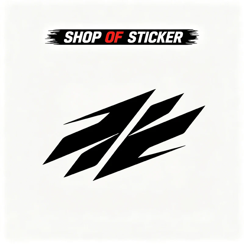 Car Sticker Decal Abstract Black Red Text Graphic Speed Line Auto Vinyl Wrap Bumper Trunk