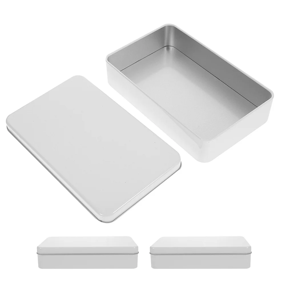 

3Pcs Tiramisu Packaging Tinplate Cookie Storage Box Decorative Candy Containers Reusable Small Tin Boxes with Lids