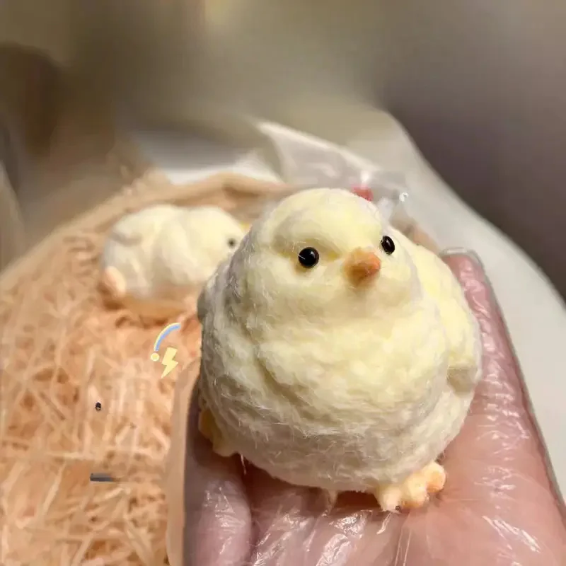 Handgefertigtes, weiches Silikon, süßes Küken, Quetschspielzeug, Spielzeug, empfohlen, in Taschen zu spielen, ohne schmutzige Hände, superweiches Spielzeug für Partys