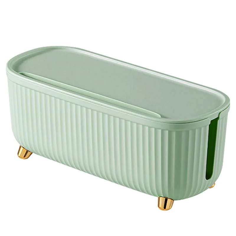 ABGU Cable Management Cord Organizer Insulated Cable Storage Box for TV Computer Laptop Power Strips Fashionable Box Green