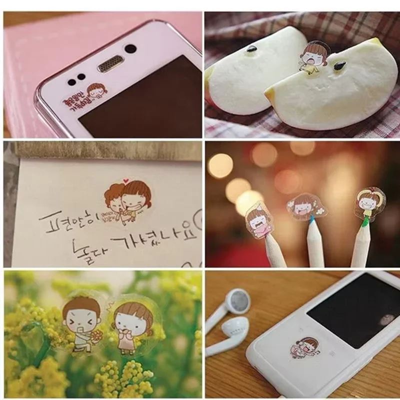 2packs/lot Cute Lovely Multifunction Cartoon MOMO Girl  Sticker Set  DIY PVC Sticker Sign post children stickers