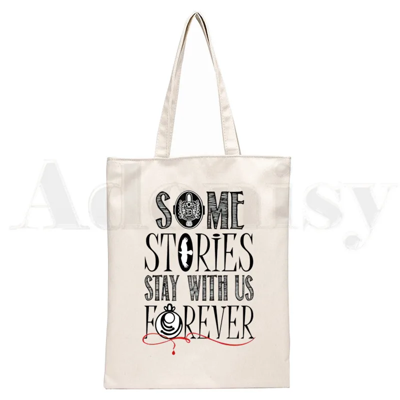 The Vampire Diaries Handbags Shoulder Bags Casual Shopping Damon Salvatore Handbag Elegant Chronicles Vampiricas Canvas Bag