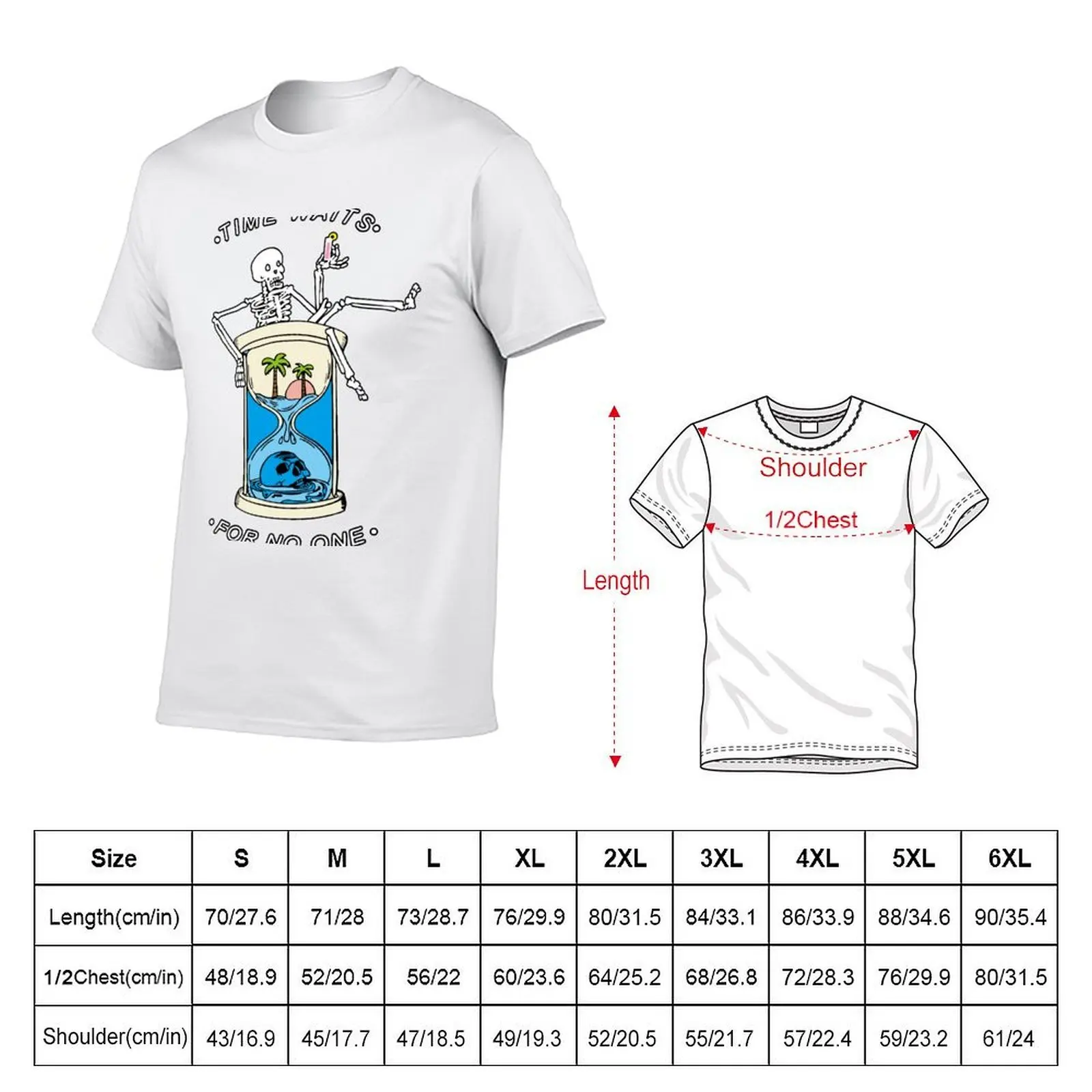 Time waits for no one. T-Shirt anime shirt plus sizes Men's t-shirt