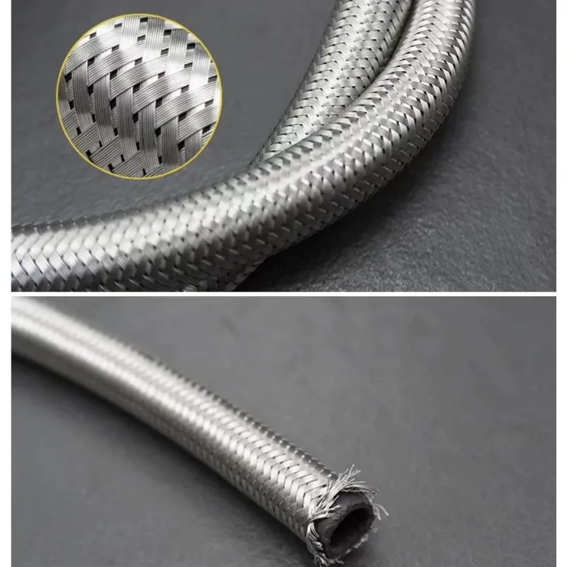 Kitchen Bathroom Hose Stainless Steel Flexible Plumbing Pipes 2 Piece G1/2 G3/8 G9/16 Cold Hot Kitchen Faucet Supply Pipe Hose