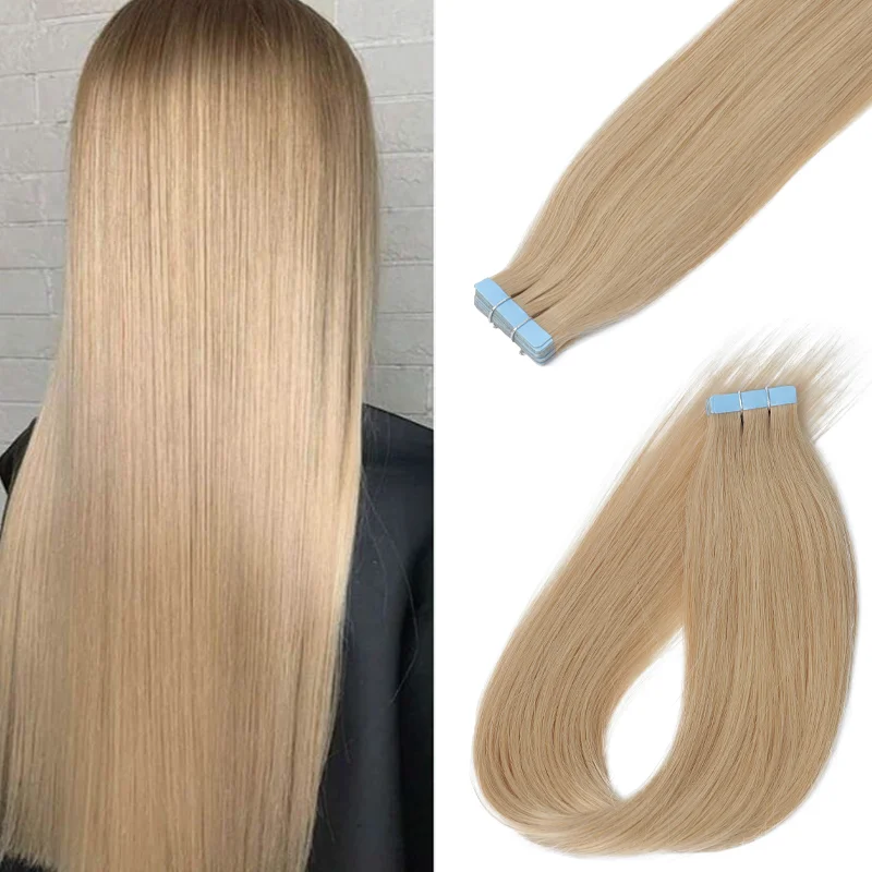 

Бесшовные накладные пряди из натуральных волос Remy с полиуретановой основой, шелковистые, мягкие, 20 дюймов, долговечные, для женской красоты