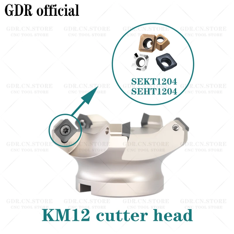 Imagem -05 - Face Milling Cutter Head Inserção de Carboneto de Tungstênio Sekt1204 para Fmb22 Fmb27 Fmb Tool Holder Bractool Km12 45 Graus Km12