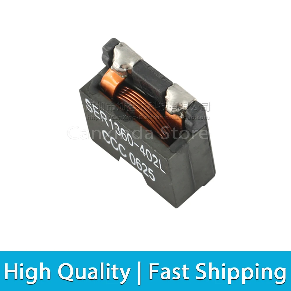 5pcs SER1360-402L SER1360 402L SMD SMT Moulding Shield Power Inductor Inductance 4uH 9.4A High Current Flat Copper Coils Filter image 4