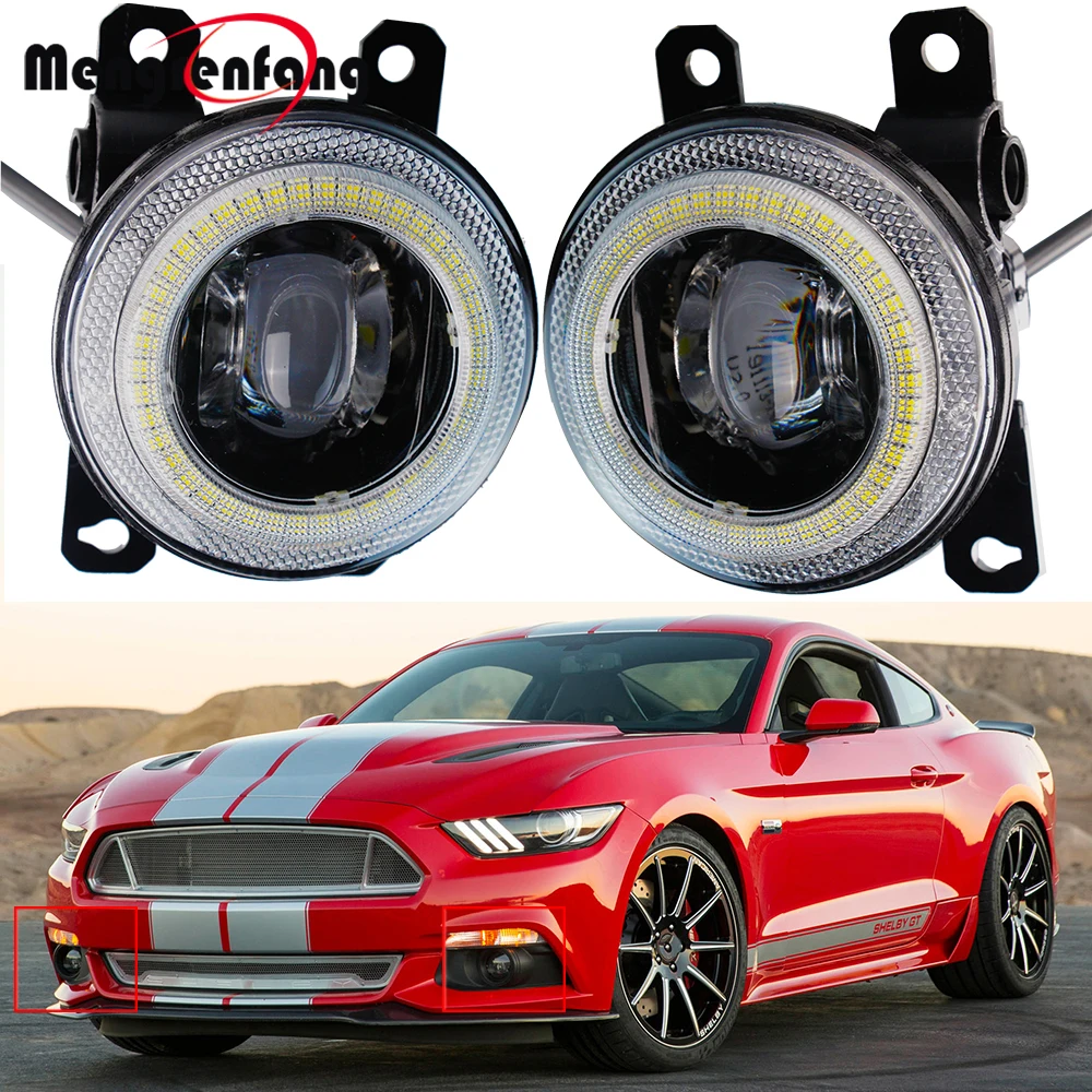 

2 X передние противотуманные фары в виде глаза ангела для Ford Mustang 2005-2017 (за исключением модели GT), 30 Вт, H11, противотуманные дневные ходовые огни в сборе