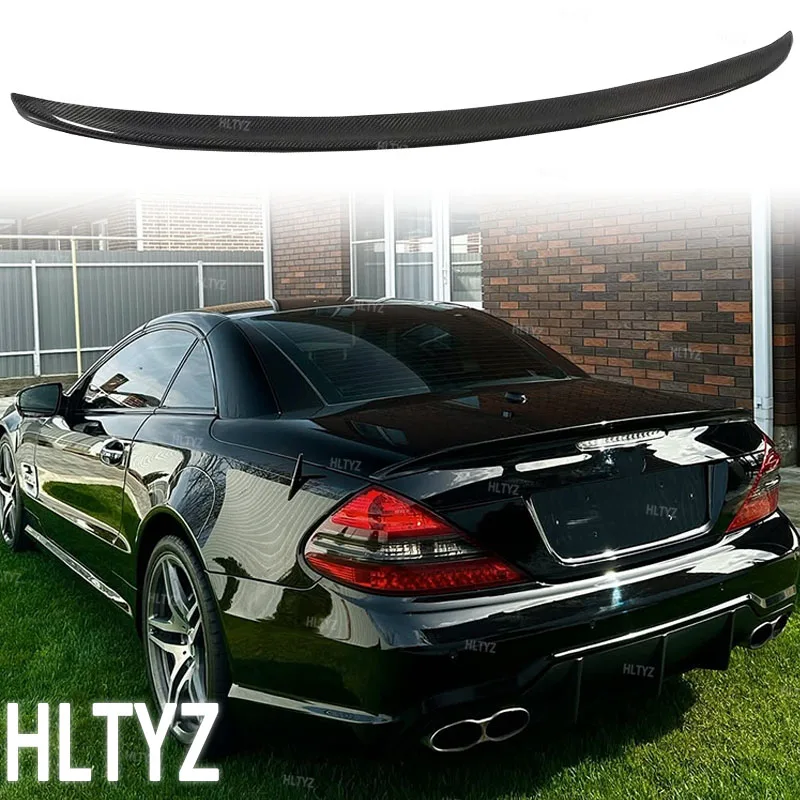 For 2001-2012 Mercedes Benz SL Class SL300 SL63 SL65 R230 trunk lid lip spoiler tuning accessories carbon fiber AMG style