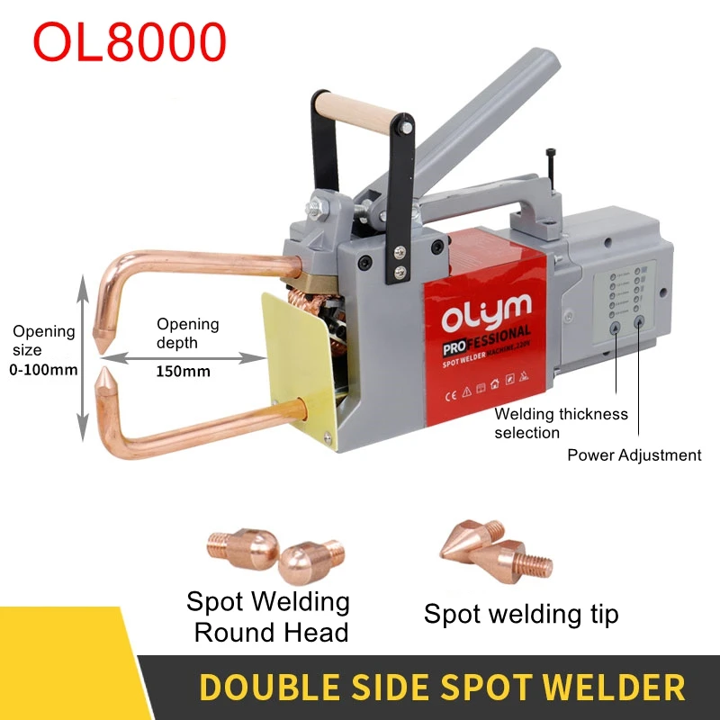 Double-sided spot welder automotive sheet metal spot welder bumper welder handheld portable repair machine spot welding tool