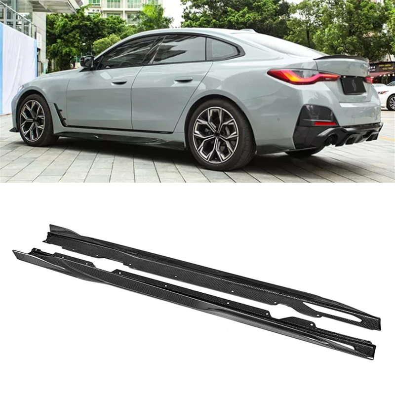 

Dry Carbon Fiber X style Body Kits Trim Exterior Bumper Protect Cover For BMW 4 Series G26 Gloss Bumper Side Skirts