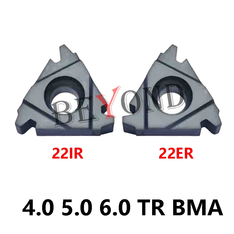 

100% Original 22ER 22IR 4.0TR 5.0TR 6.0TR BMA Threading Carbide Inserts 10pcs/box 22 ER IR 4 5 6 TR Lathe Cutter Turning Tool