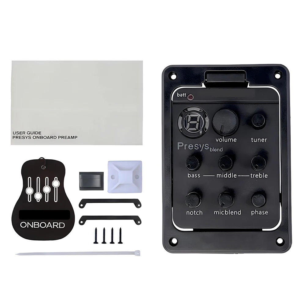 Plastic 301 Guitar Pickup with Tuner Presys Guitar Preamp Guitar Soundhole EQ Parts Accessories