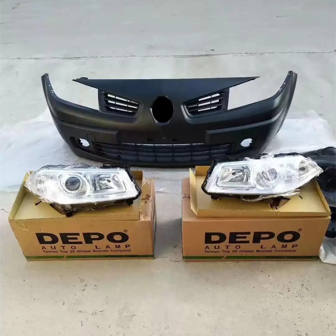 Car Front Bumper Headlight for Renault Megane Scenery carbine Laguna Latitude 2006