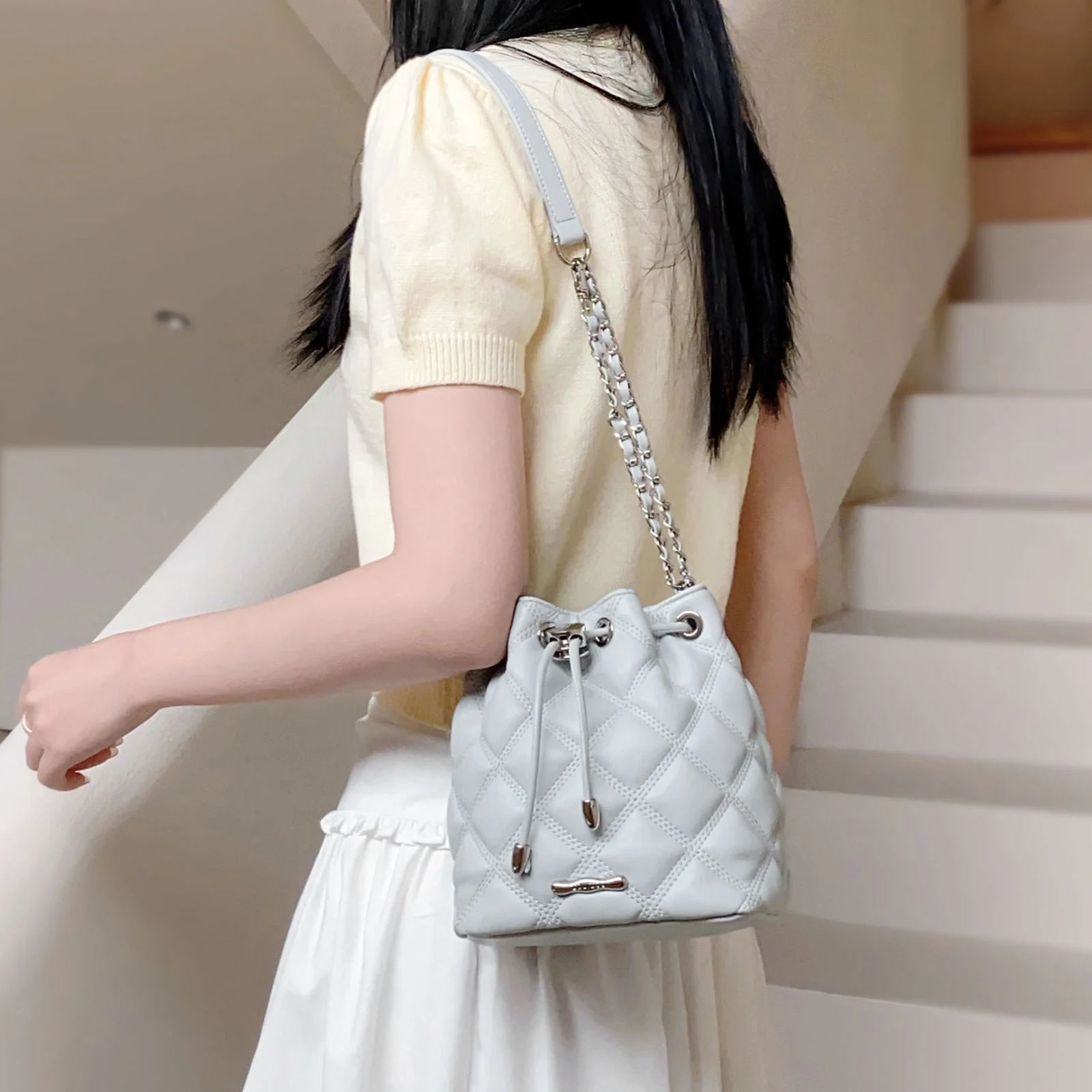 TOUTOU Classic Lingge Chain Bag Original Design Advanced Fashion Crossbody Bag Casual Daily Shoulder Bag