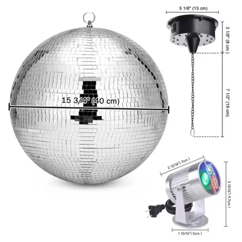 Adjustable RGB LED disco ball IP65 waterproof rating can be hung, suitable for parties, DJs, KTVs, weddings and birthday events