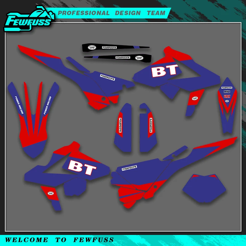 

Fewfuss полный графический набор наклеек для BETA RR 125 250 300 430 2018 2019 мотоциклетный фон индивидуальный номер имя