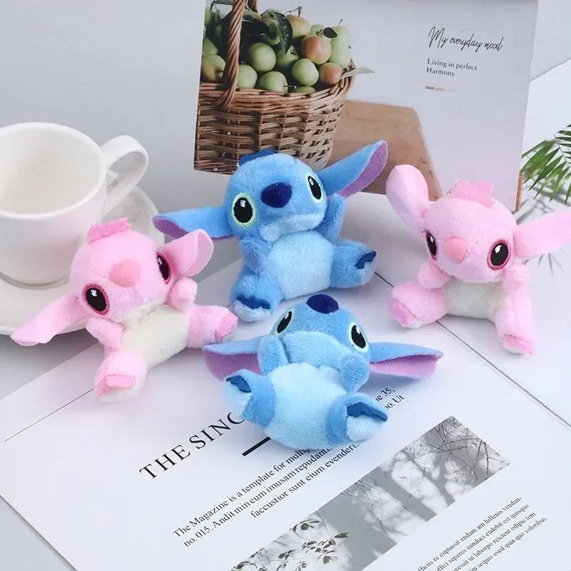 Disney Stitch Plush Toys Keychain Cute Cartoon Anime Stitch Kawaii  Children Plush Toys Backpack Ornament Gifts for Friends