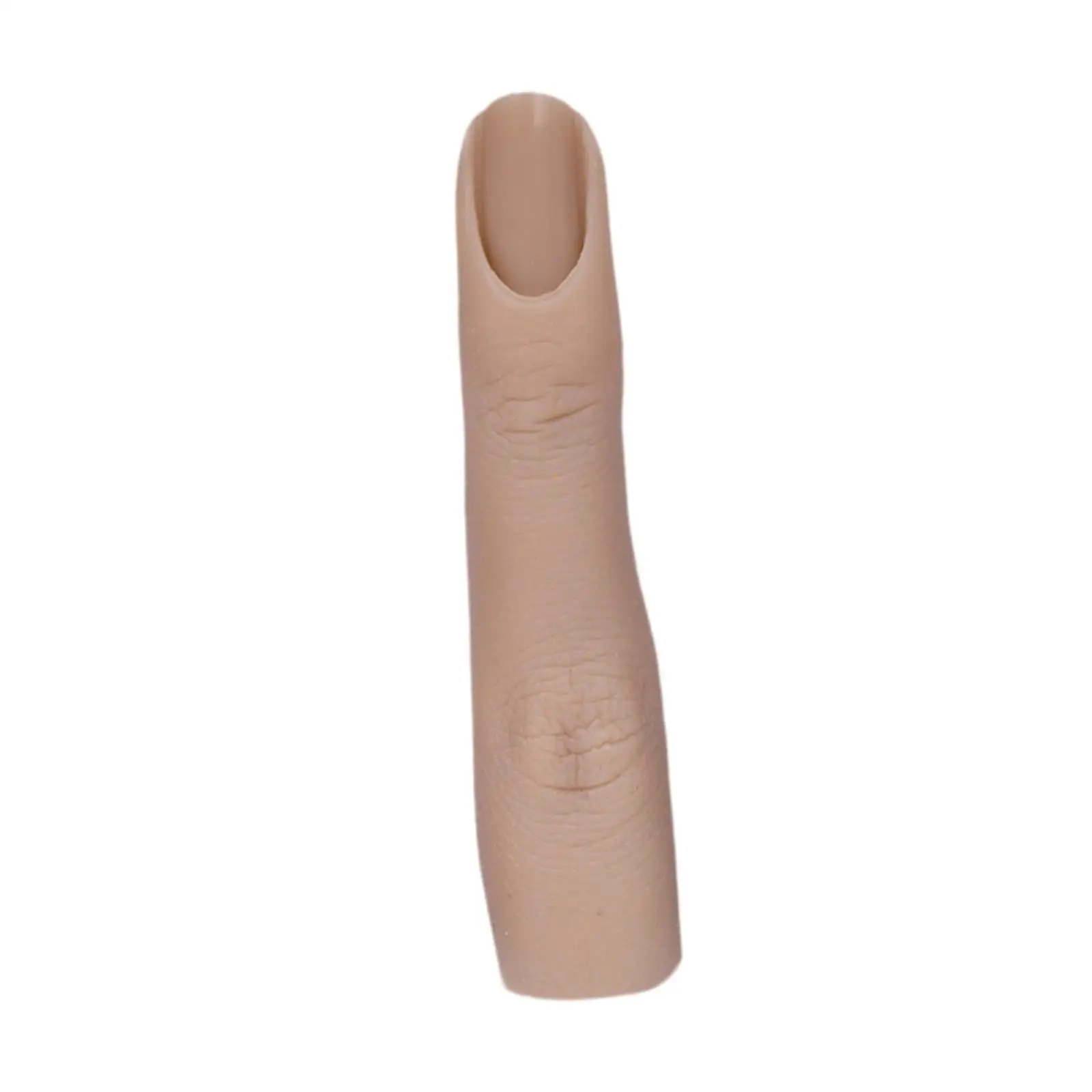 Soft Silicone Fake Finger for Nail Art Practice Training Hand Model Realistic Bendable Mannequin Tool for Ring Display