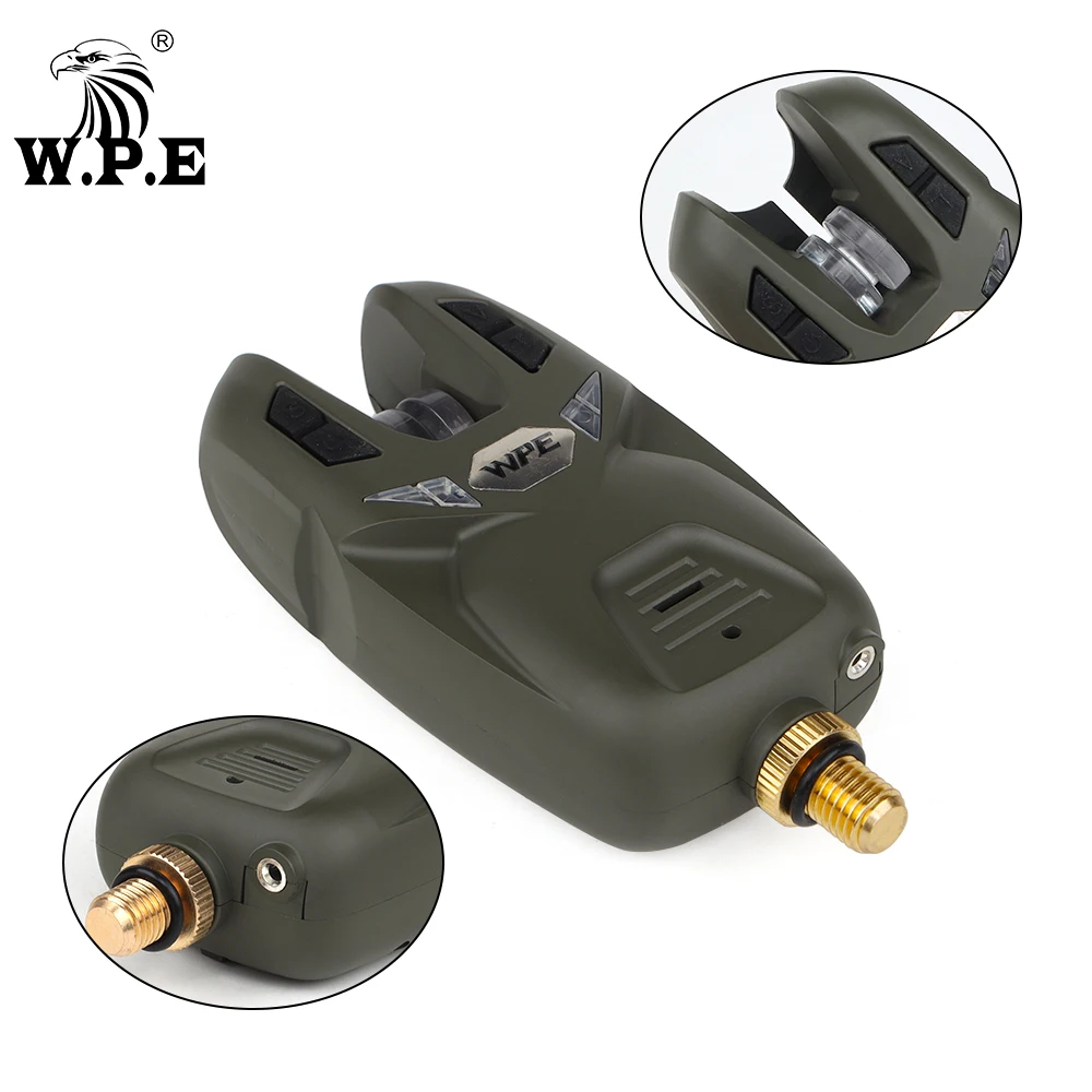 W.P.E 1 Set Bait Alarm 4+1 Carp Fishing Bell Alarm Luminous Indicator Fishing Alarm Tackle Fishing Accessories Carp Fishing