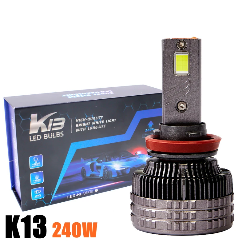 K13 240W H7 LED Car Headlight Bulbs with H11 HB3 9005 Bulbs High Brightness LED Headlights for Car Fog Lights For Honda