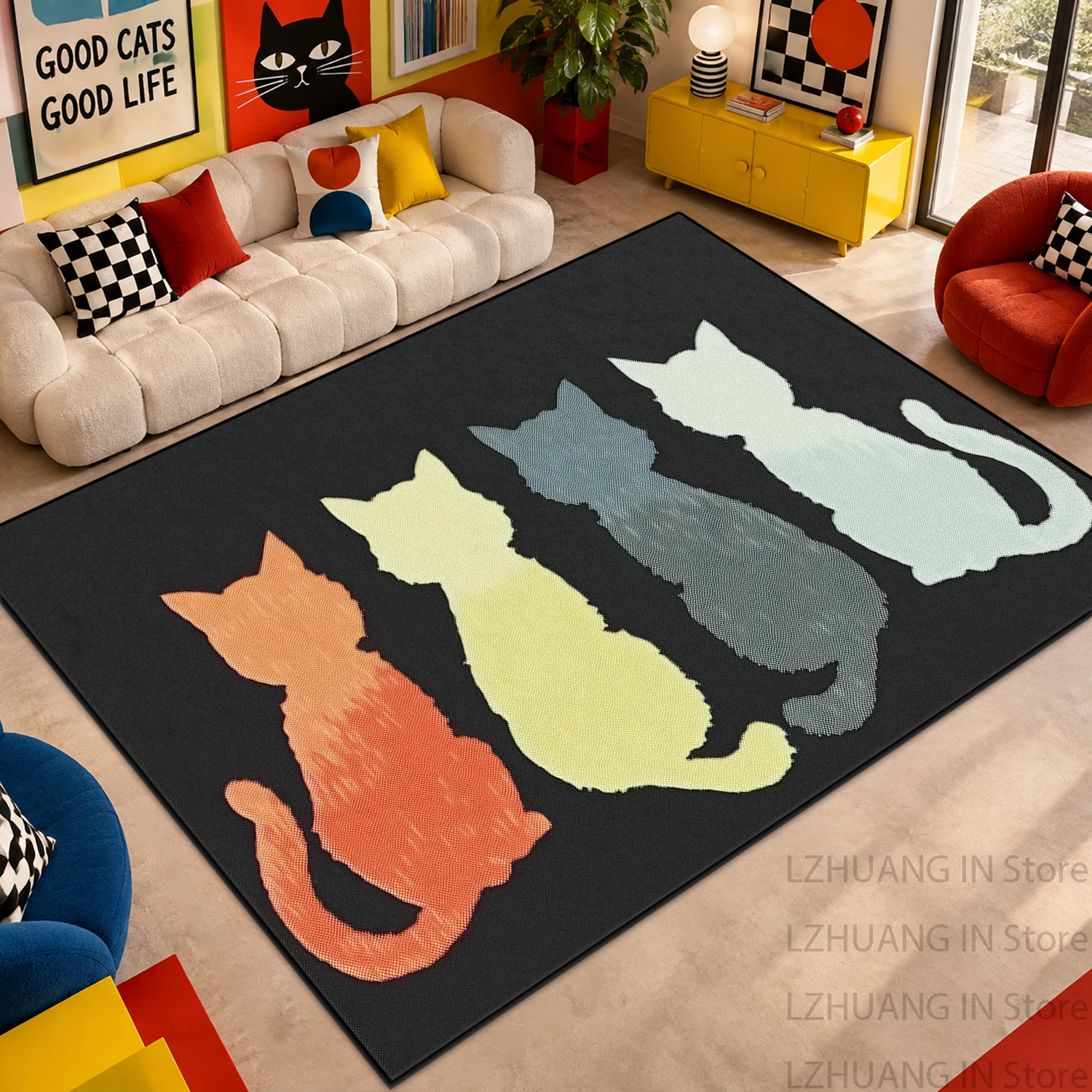 Wholesale Commercial Printing - 팝 아트 고양이 그림이 그려진 미끄럼