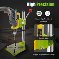 Drill Stand 90° Rotatable 49 cm Drill Stand Bench Drill for Precise Drilling and Milling Adjustable and Stable with Work Table