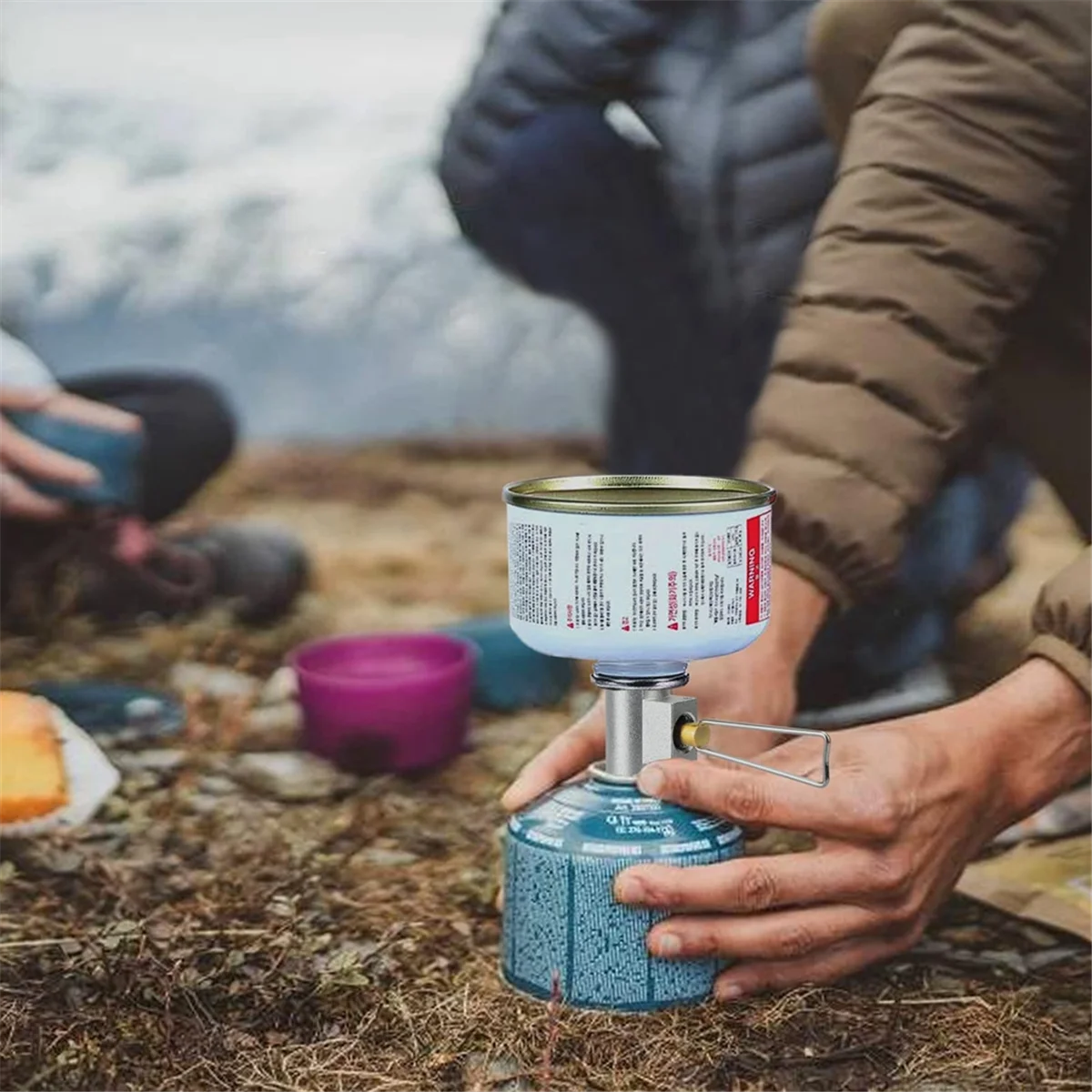 캠핑 가스 세이버 플러스 가스 컨버터 리필 어댑터 시프터, 소형 프로판 탱크 입구 밸브 실린더 컨버터, B