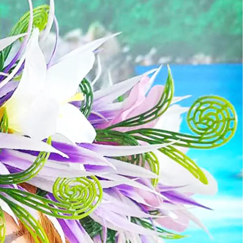 2023 Fashion Flower Headband Artificial Silk Lily Haku Hawaii Floral Headwear Crown Suny Beach Party Hula Dance Wedding Garland