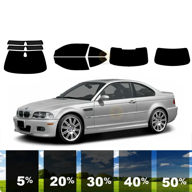 

precut Removable Window Tint Film For Car 100% UVR 5%-70%VLT Heat Insulation Carbon ﻿For BMW M3 2 DR COUPE 2000-2006