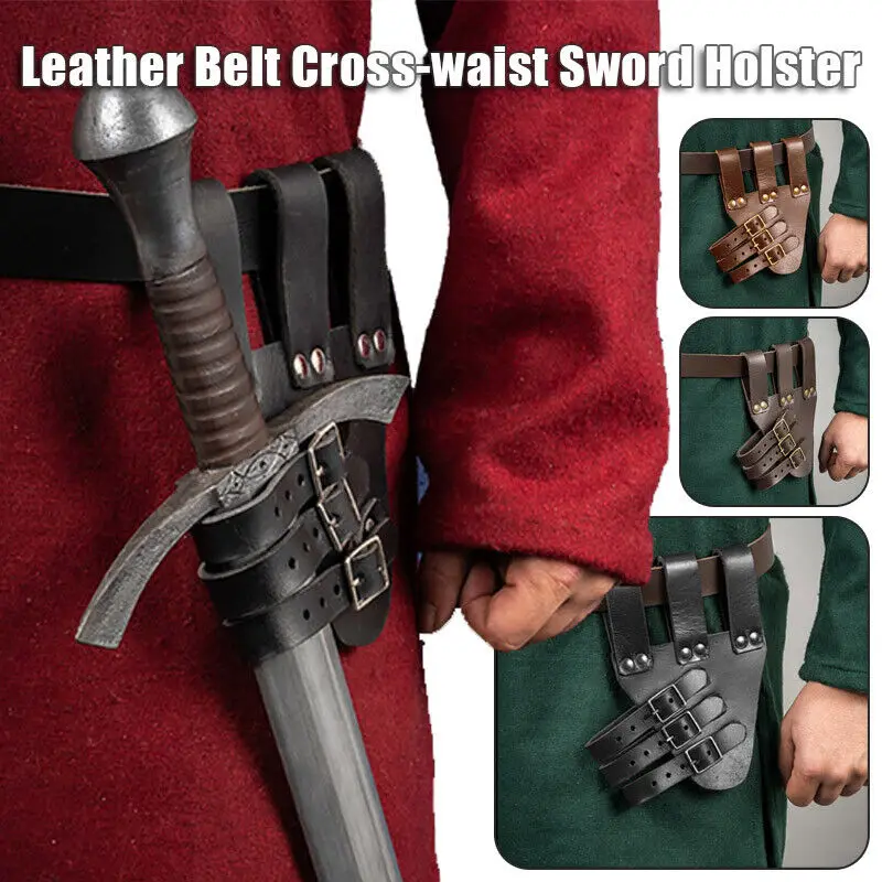 

Sword Holster Medieval Katana Samurai Sword Scabbard Belt Rapier Holster for Medieval/japanese Halloween Party