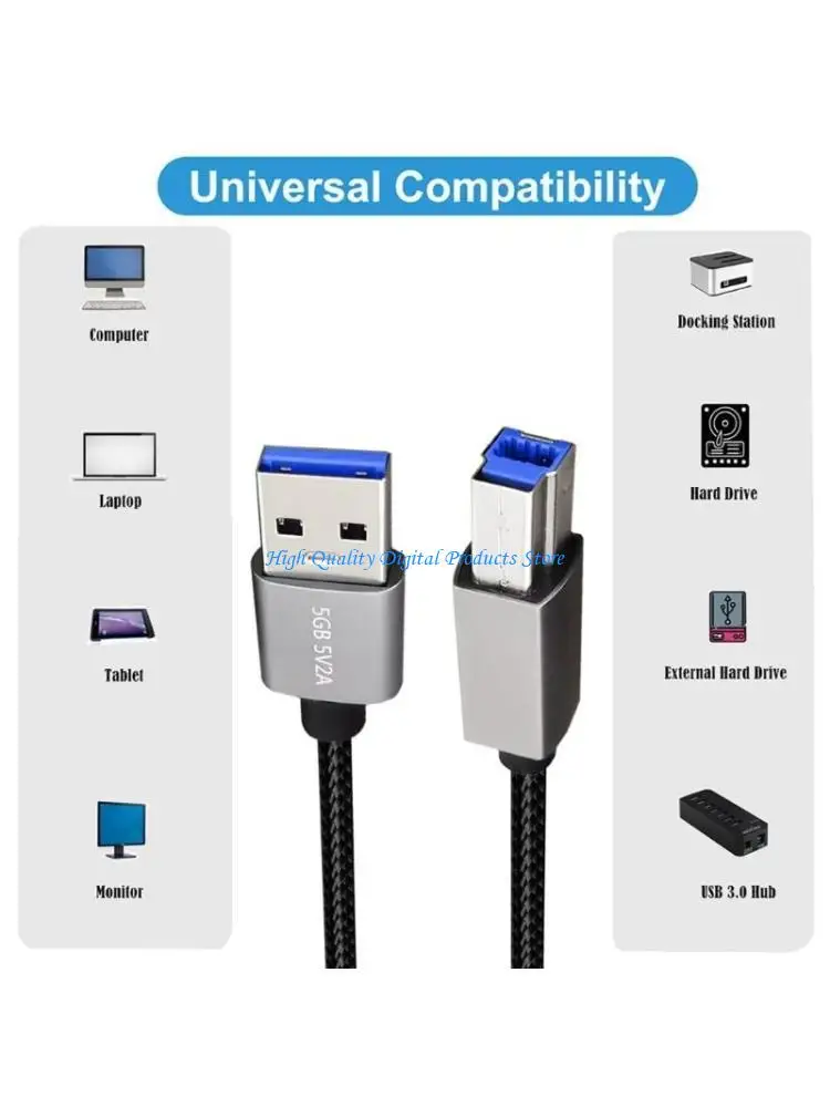 

U2je мягкий мозговой яростный USB3.0 Кабель принтера 5 Гбит / с быстро