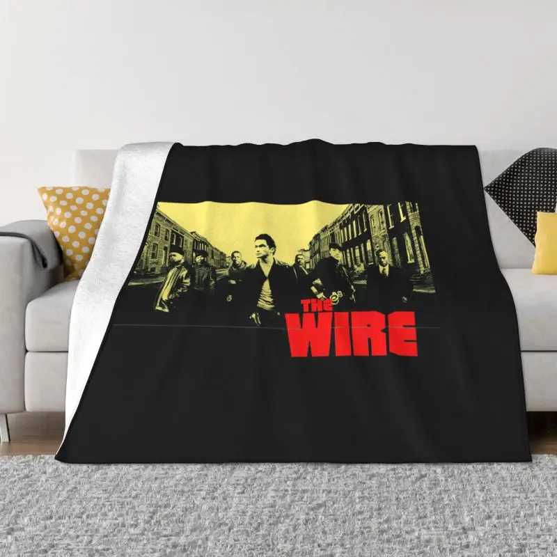 The Wire Hbo Home Box Office Black Baltimore Crime Series Blanket Winter Comfort Coral Fleece Sofa Dedicated Machine Washable