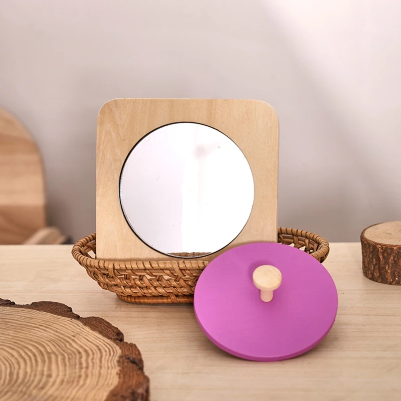 Montessori Babys pielzeug Spielset Montessori Spiegel Peekaboo Knopf Puzzle Medium Spinning Drum Ball Kit Spielzeug für 6-12 Monate Kleinkind – Detail 5