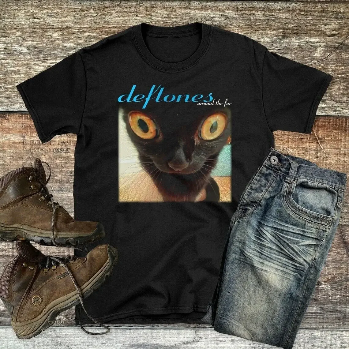 T-shirt unisexe autour de la fourrure Jinx, bande de chat, deftons vintage, cadeau