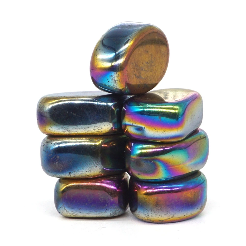 7pc Electroplating Color Lodestone Magnetite Tumbled Stone Energy Healing Magnetic Home Supplies Sticky Note Reminder To Snap