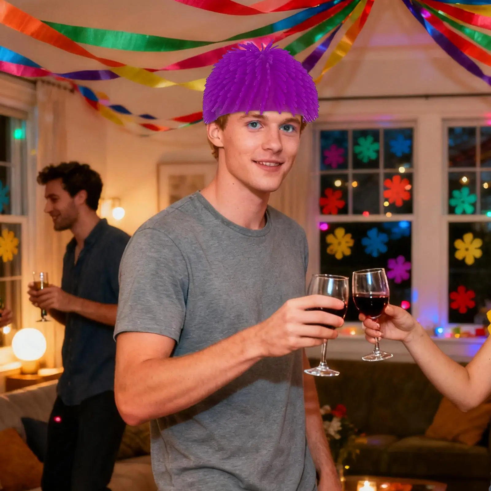 Funny Spiky Ball Headband Cosplay Accessories Club Masquerade Party Headwear Hair Jewelry Halloween prank fun headgear