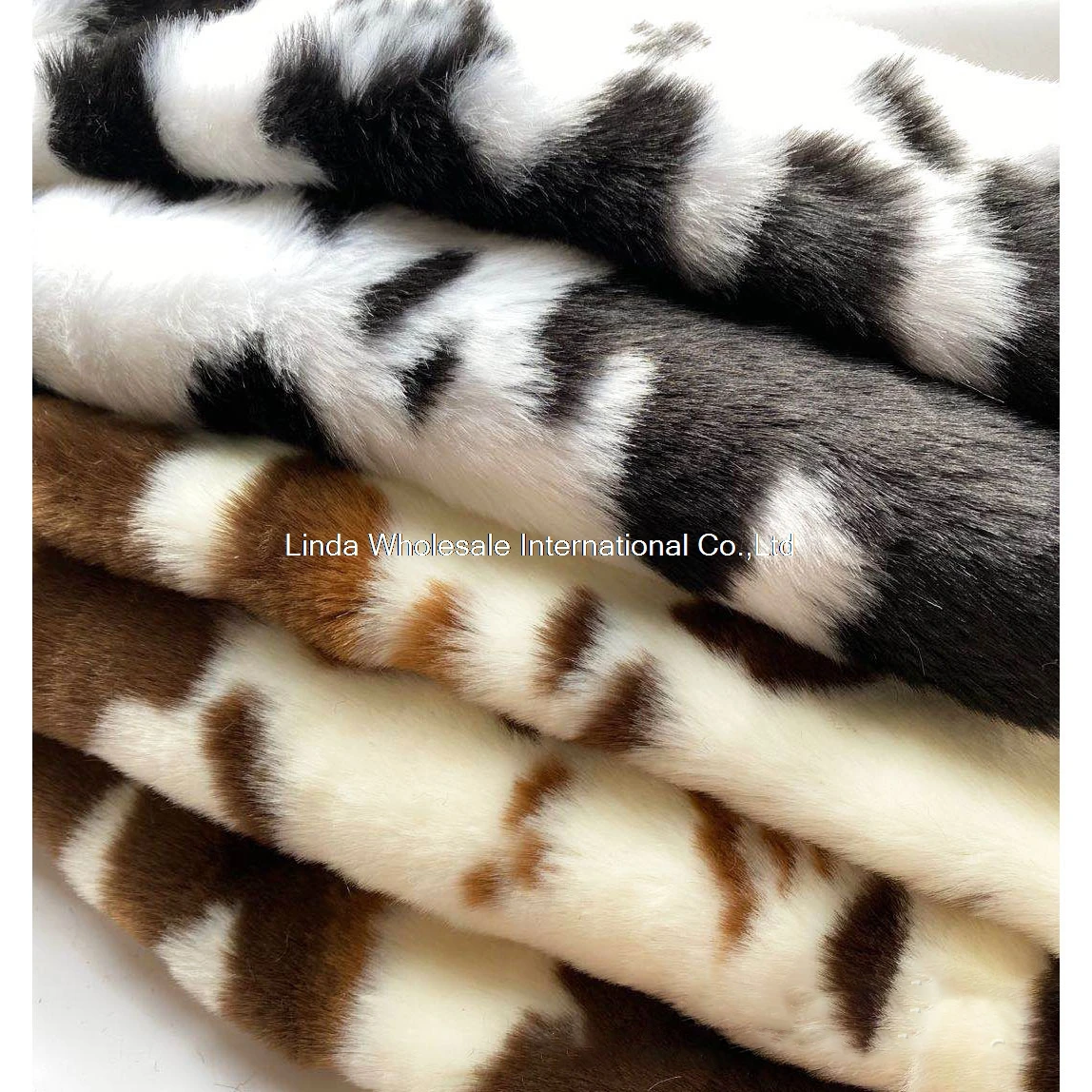 Imitation rabbit fur jacquard leopard cow pattern,pile 2cm plush fabric,faux fur fabric,