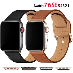 Colorful Leather link loop strap For apple watch band 44mm 40mm 41MM 45MM for iWatch series 8 7 6 SE 5 4 bracelet 42mm Ultra49mm