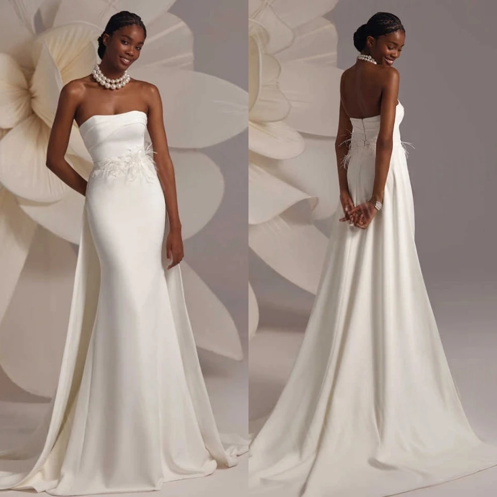 ที่กําหนดเอง Mermaid Strapless Elegant ชุดราตรีอย่างเป็นทางการและแฟชั่นโมเดิร์นพรหมชุดอารมณ์ Bespoke โอกาสชุด