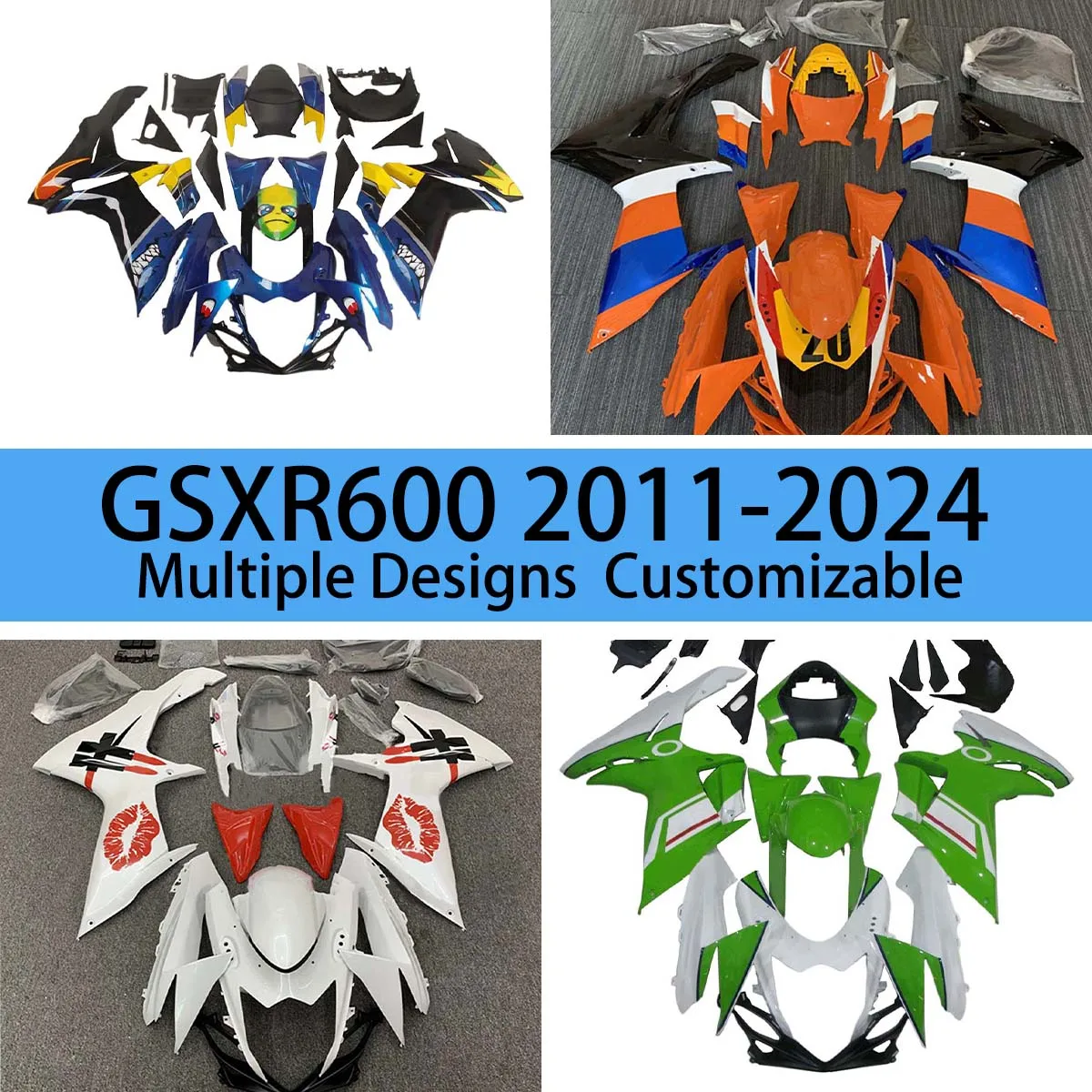 For GSXR600 GSXR750 2011-2022 2023 2024 Injection Fairing Kit GSXR 600 750 11-24 Prime Bodywork Fairings
