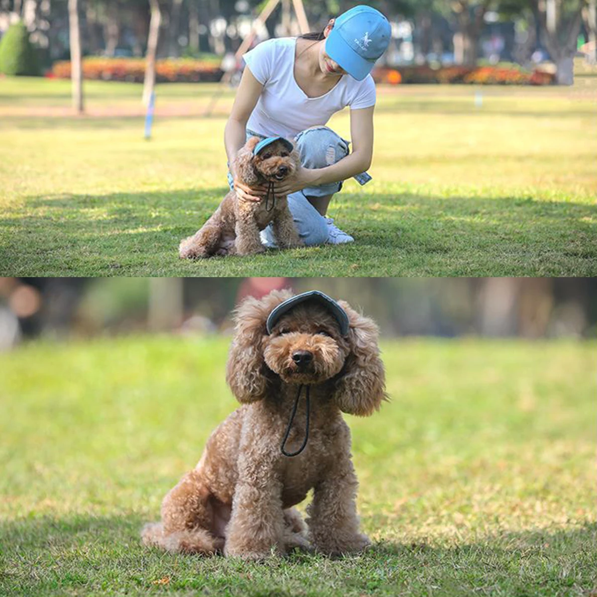 

Pet Hat Dog Cat Simple Summer Outdoor Cap Travel Baseball Adjustable Canvas Durable Safe Pet Supplies Dog Hats