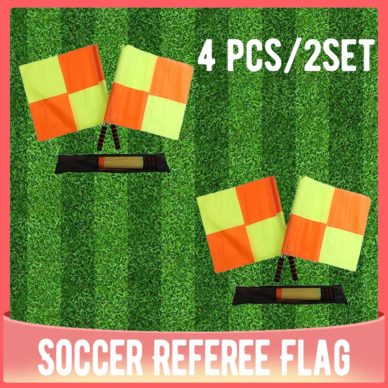 

4pcs/set World Soccer Referee Flag Fair Play Sports Match Football Linesman Europe Flags Referee Equipment