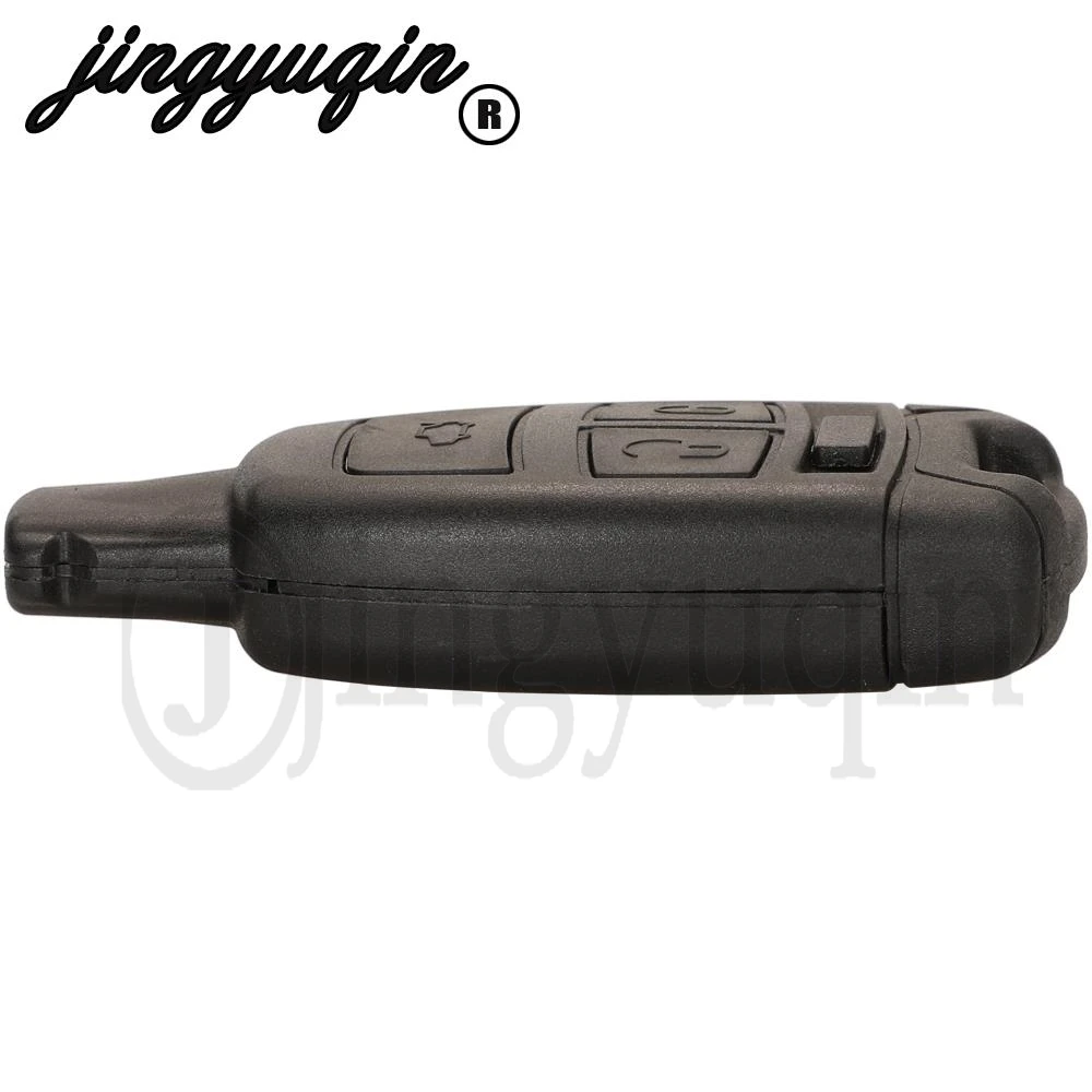 Jingyuqin-carcasa para llave remota de coche, 3 botones, Fob para Fiat 500 Punto Croma, funda sin cortar, accesorios de repuesto